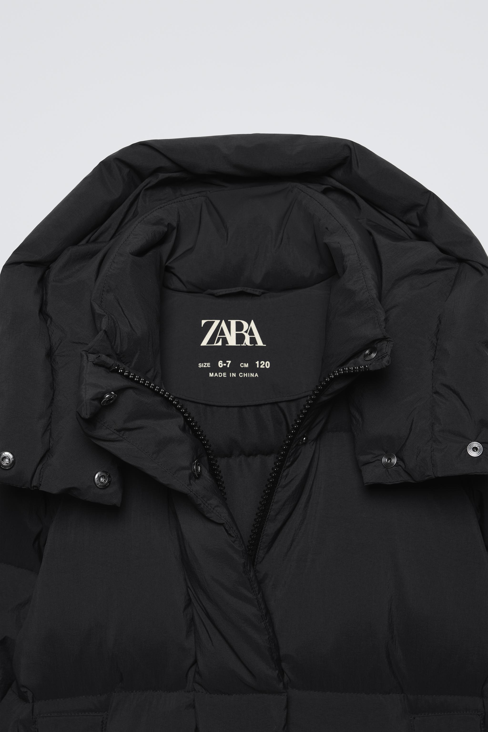 ロング丈ダウンジャケット - ブラック | ZARA Japan / 日本
