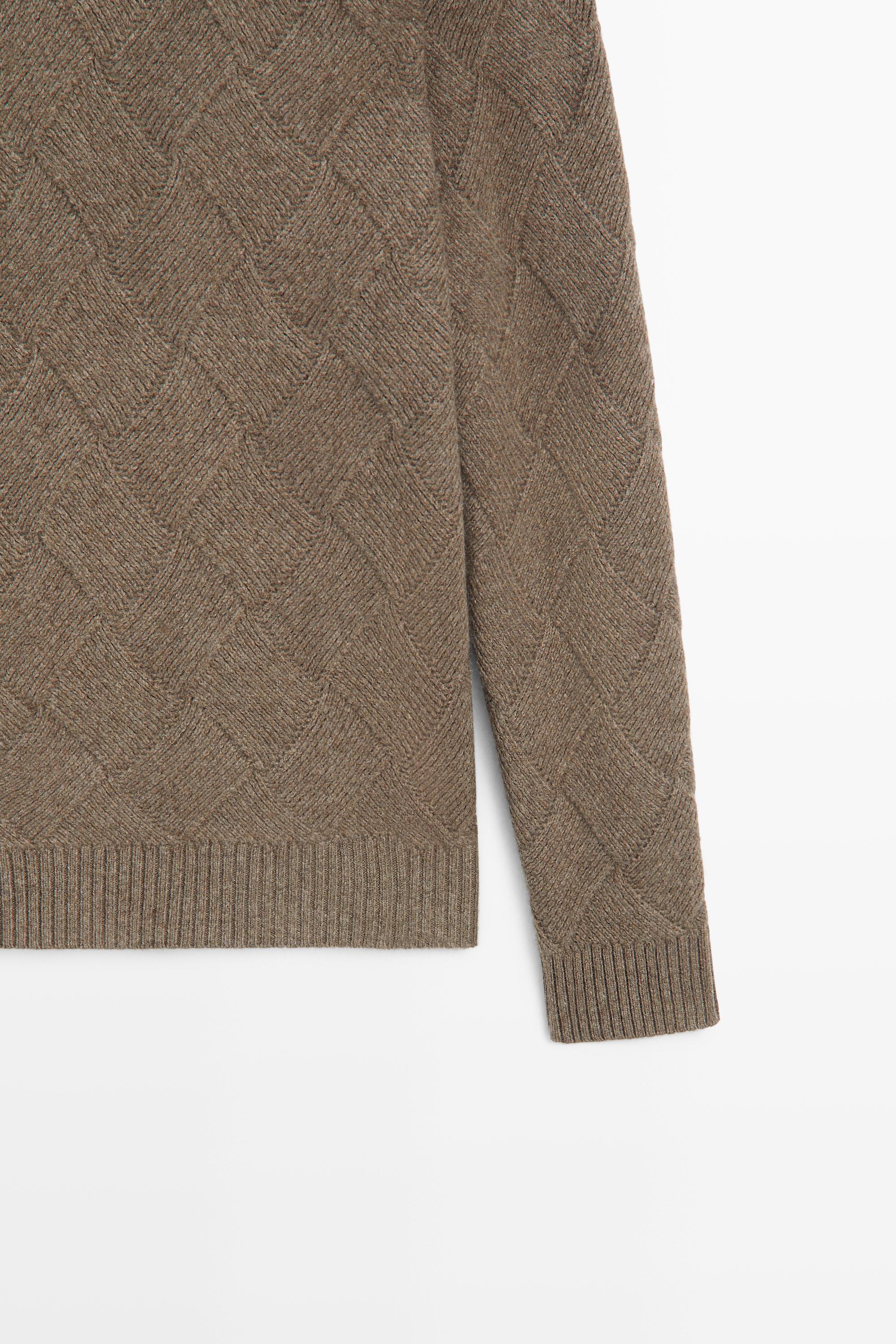 Pull col rond en maille mélangée