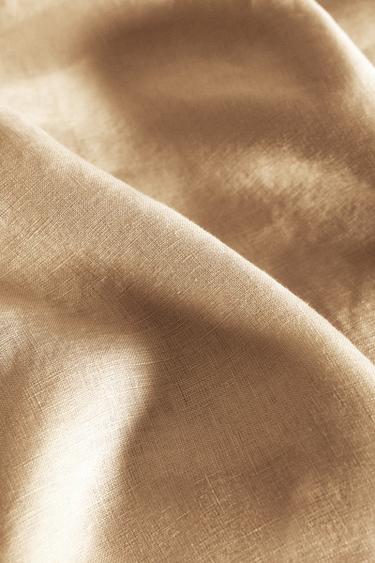 DRAP-HOUSSE LIN LAVÉ | 30 CM HAUTEUR (140 G/M²) - Marron clair de Zara - Image 3