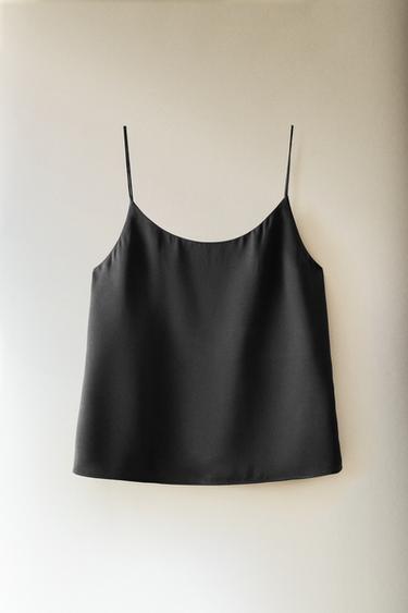 TOP SOIE - Gris foncé de Zara - Image 5