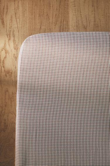 KIDS' DYED THREAD CHECK FITTED SHEET - Multicoloured by Zara - Image 5