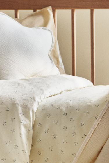 HOUSSE DE COUETTE ENFANT COTON MINIFLEUR - Bleuté de Zara - Image 7