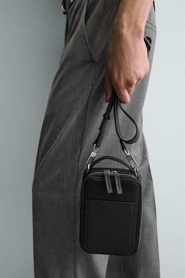 ВЕРТИКАЛЬНАЯ СУМКА С ТЕКСТУРОЙ — Черный от Zara — изображение 0