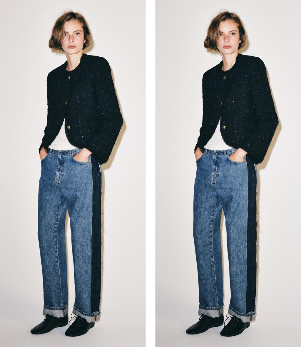 Zw Collection Mid-Rise Rolled Up Jeans