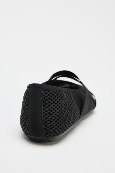 BALLERINES RÉSILLE ÉLASTIQUES - Noir de Zara - Image 6