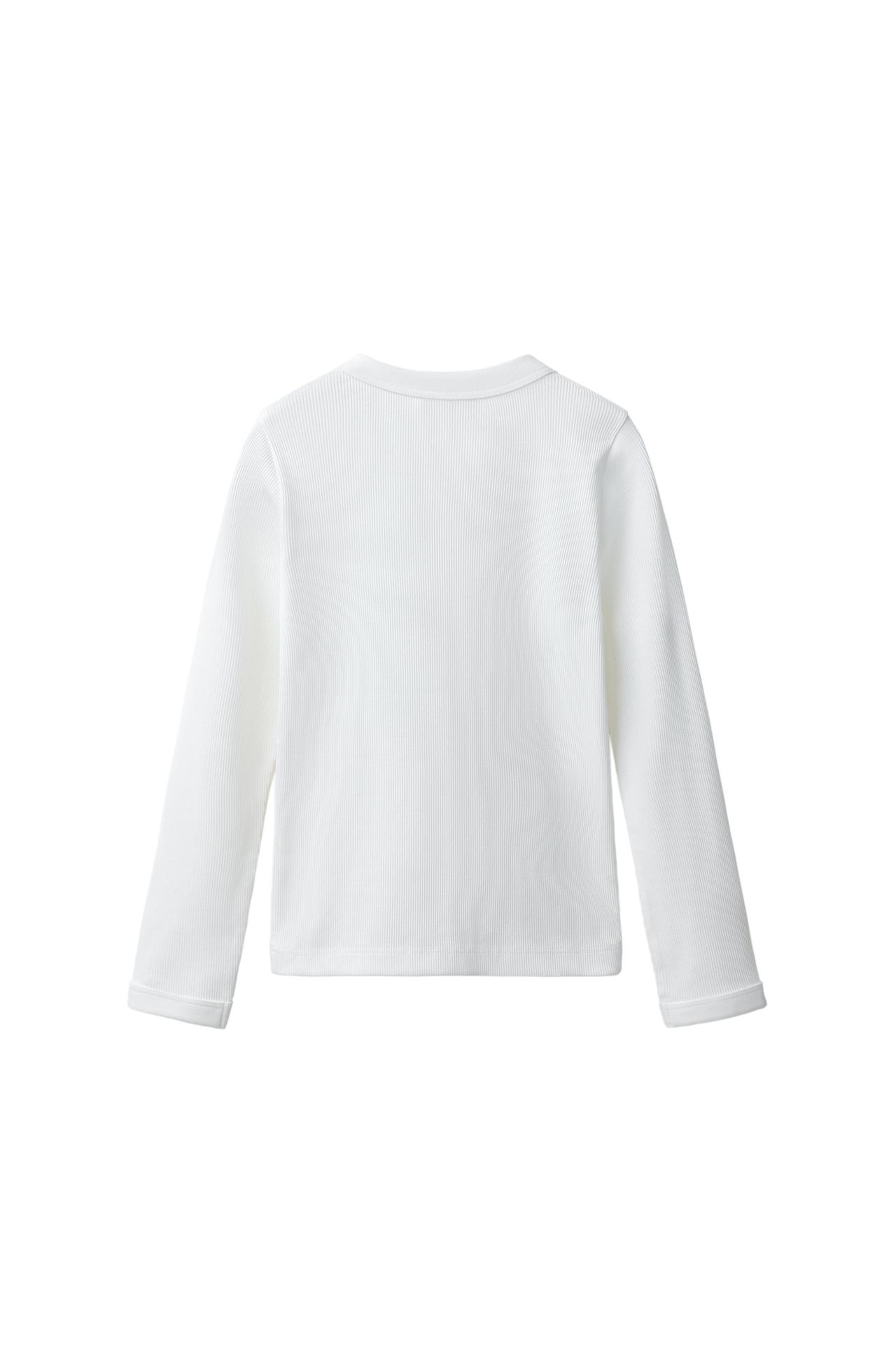 RIBBED T-SHIRT — White