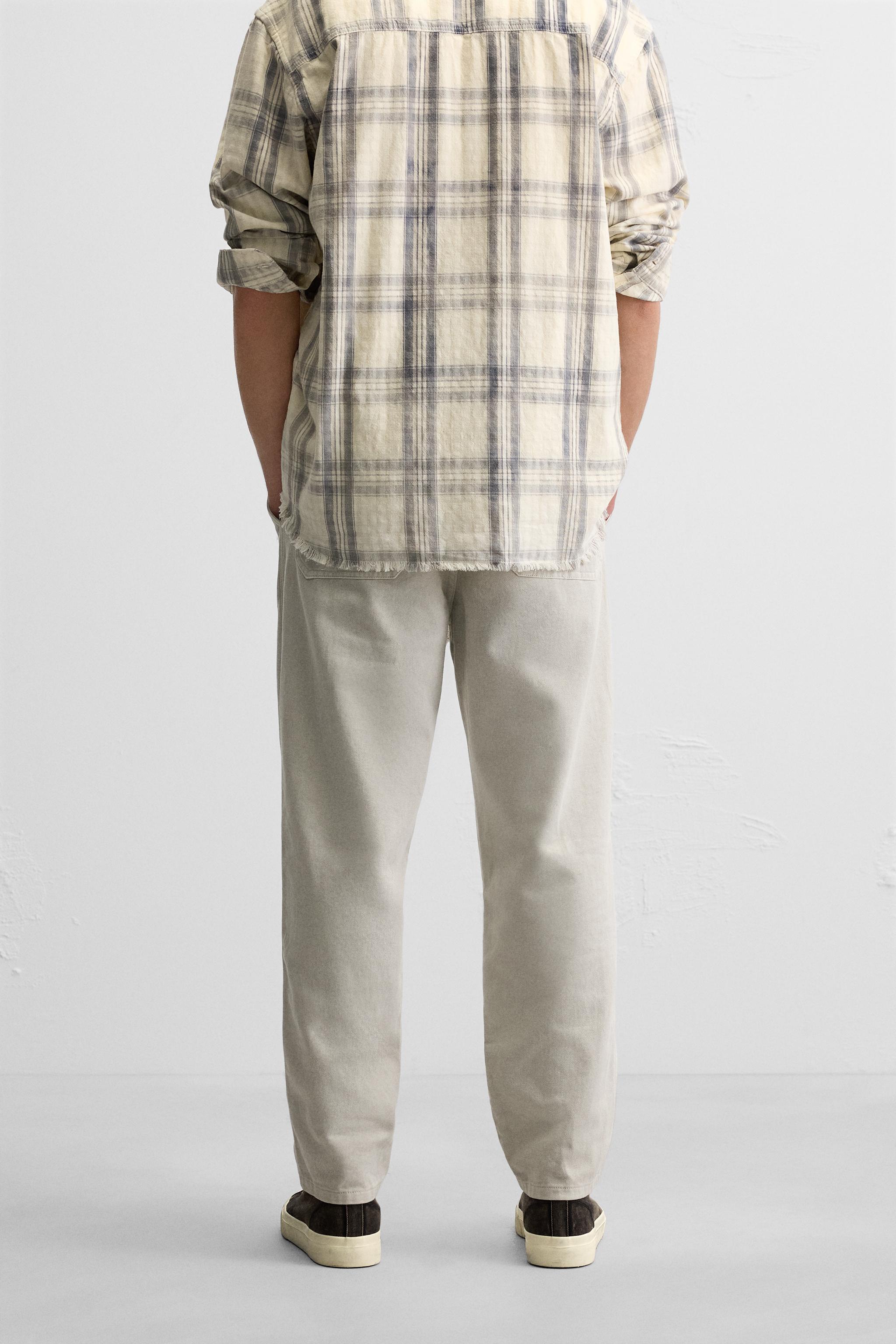 COTTON - LINEN PANTS - Sand | ZARA United States