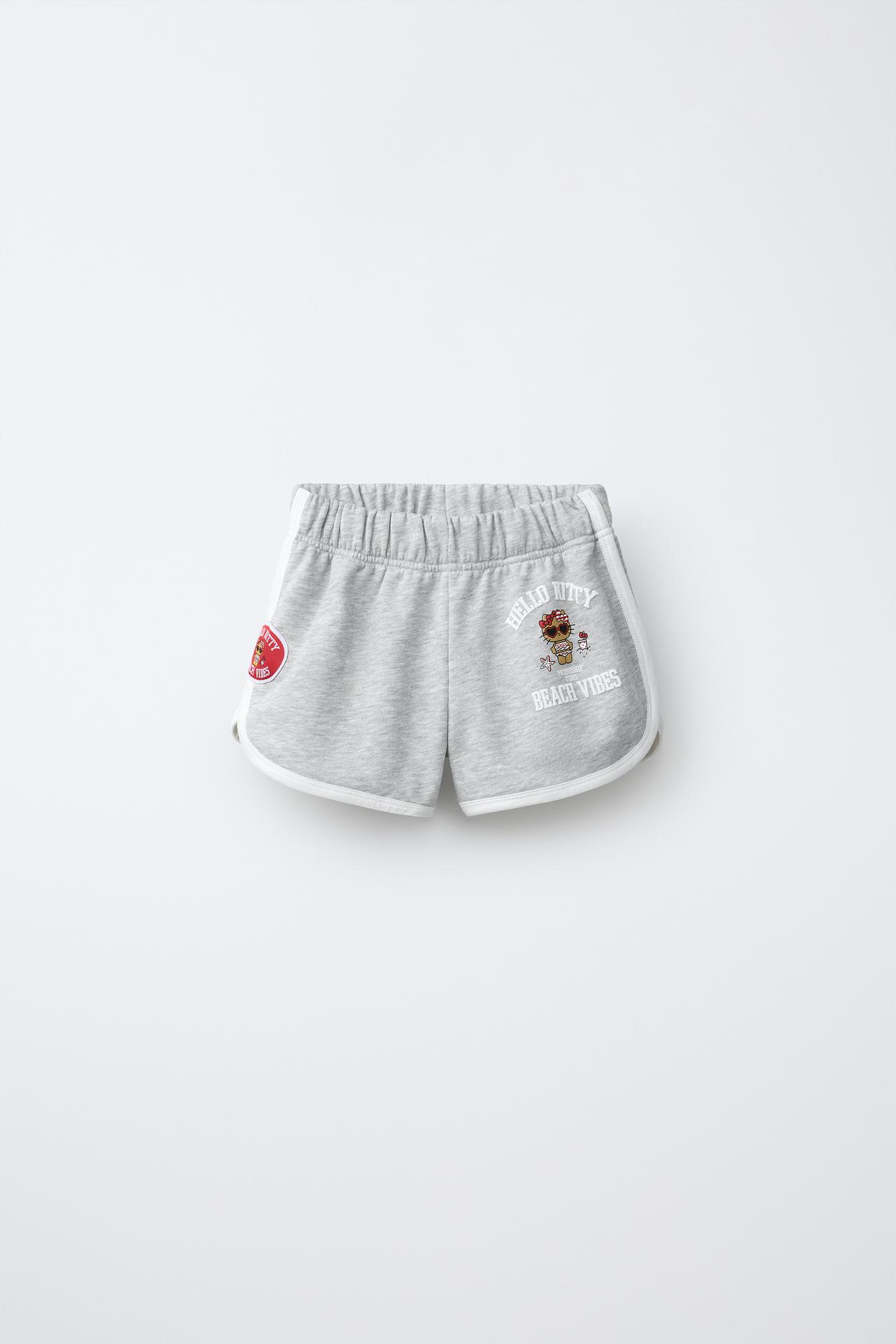 HELLO KITTY © SANRIO BERMUDA SHORTS — Grey marl