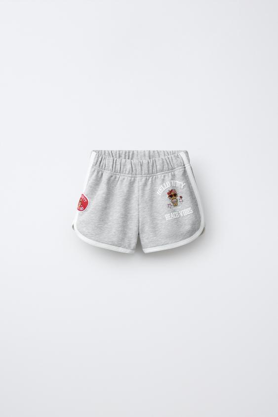 Zara 三麗鷗© HELLO KITTY 短褲 - 斑紋灰色 - 圖片 0