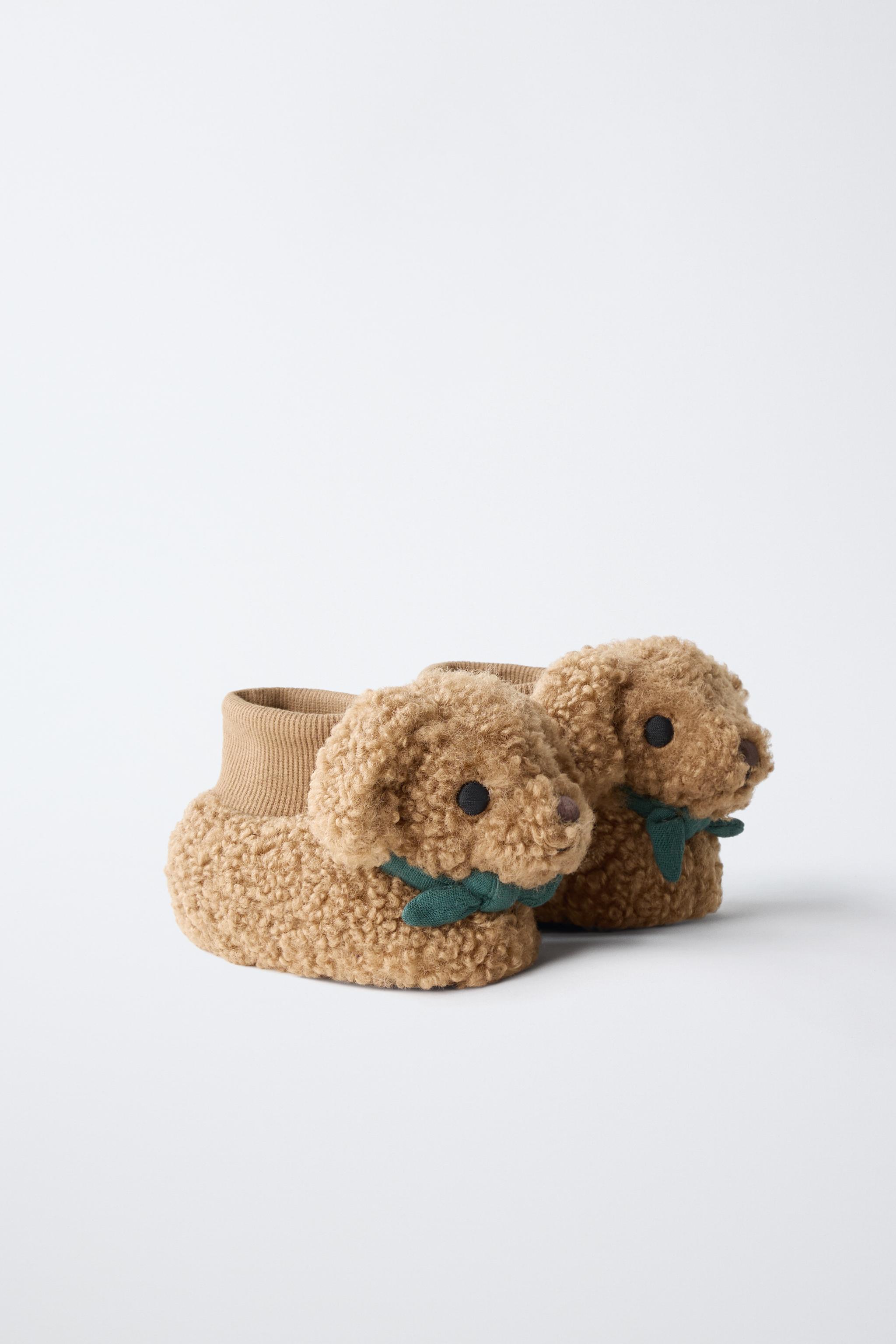 PUPPY SLIPPERS — Brown