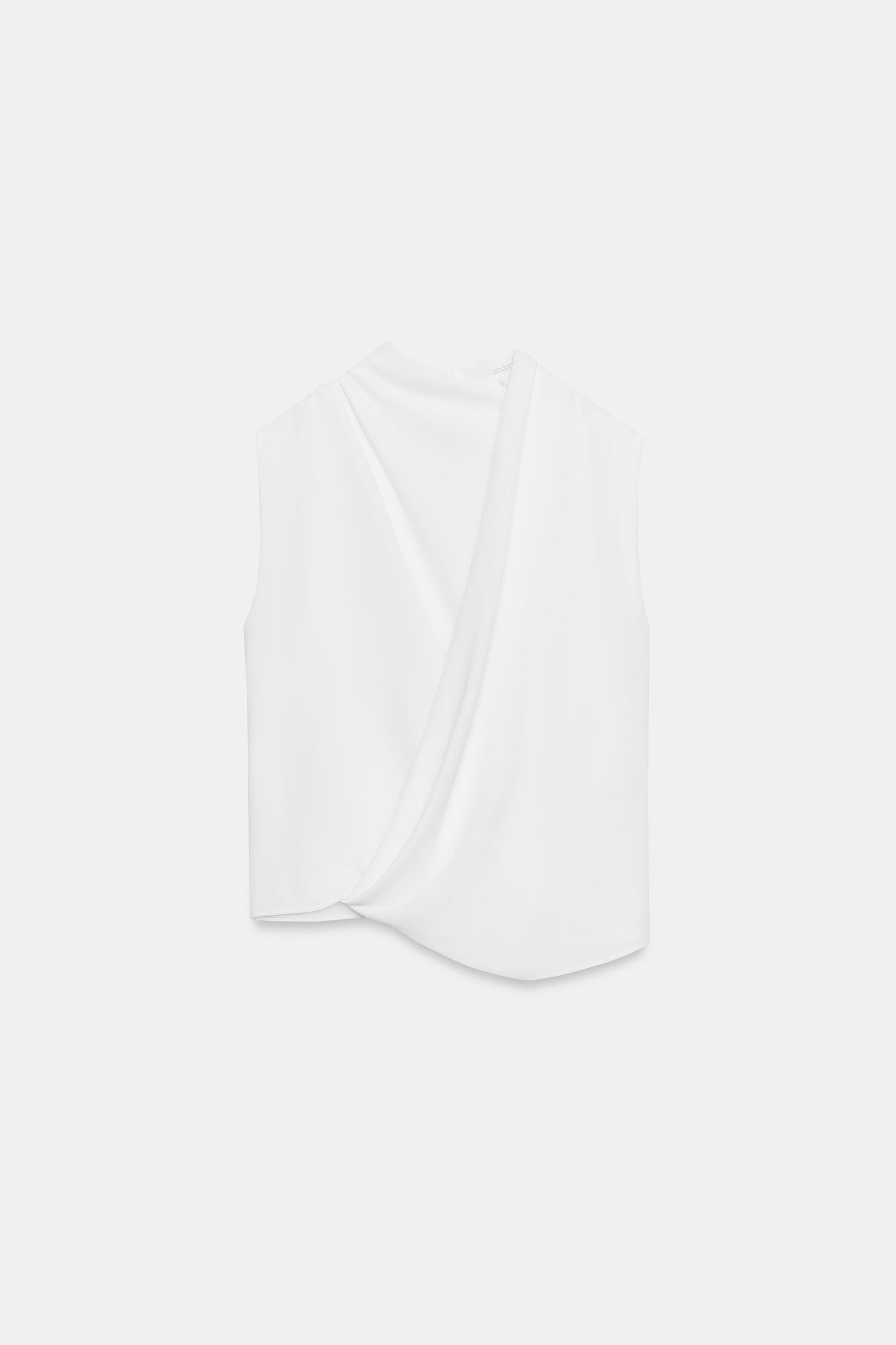 Draped Sleeveless Top