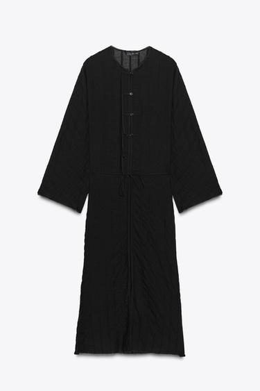 MIDI DRESS WITH TOGGLES ZW COLLECTION - Black by Zara - Image 5