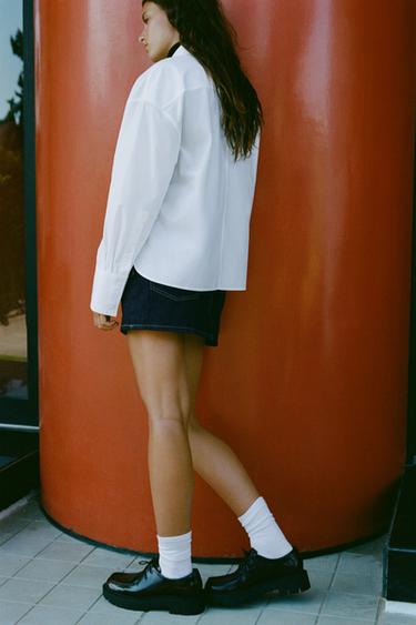 ZAPATO CORDONES - Rojo Burdeos de Zara