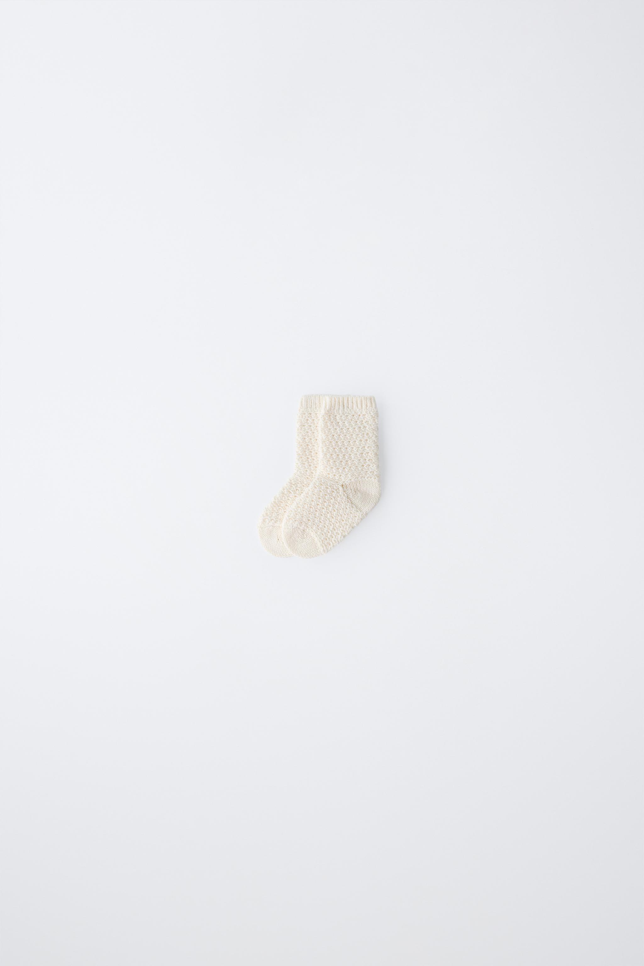 CHAUSSETTES TEXTURÉES EN COTON ET SOIE