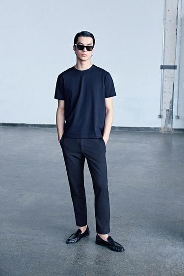 Zara 基本款中磅數 T 恤 /02 - 海藍色