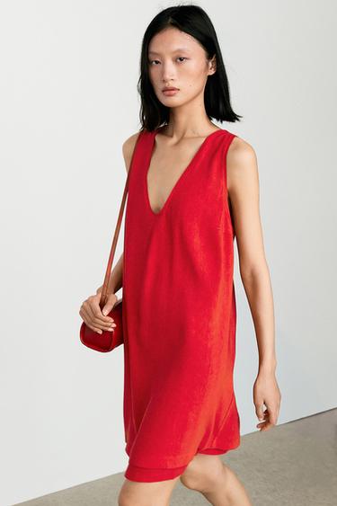 Robe courte - Rouge de Zara