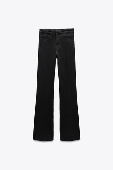 ZWコレクション ブーツカット ミッドライズジーンズブラックZaraのZWコレクション ブーツカット ミッドライズジーンズ - ブラック 
