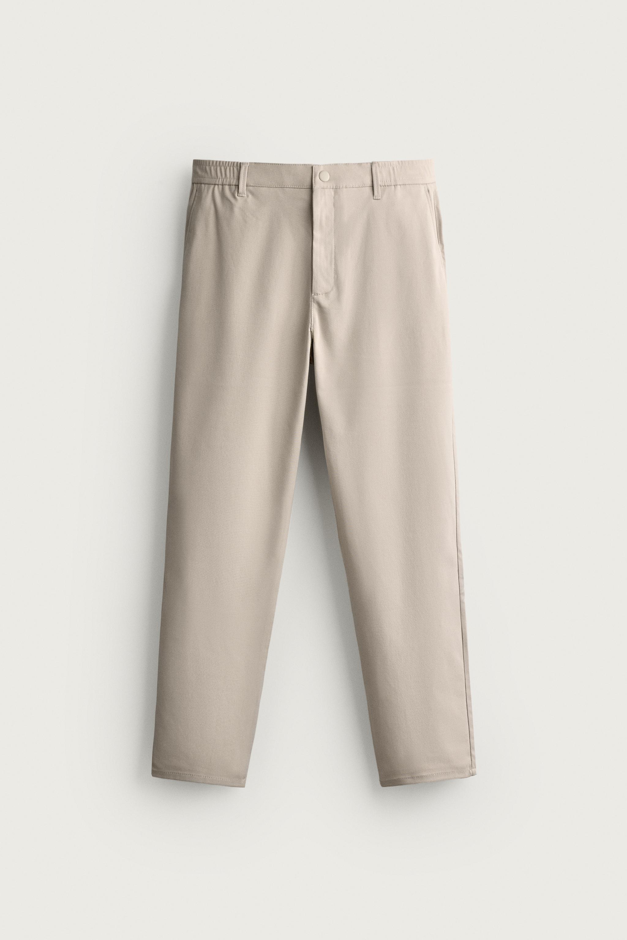 COMFORT SLIM FIT PANTS — Stone