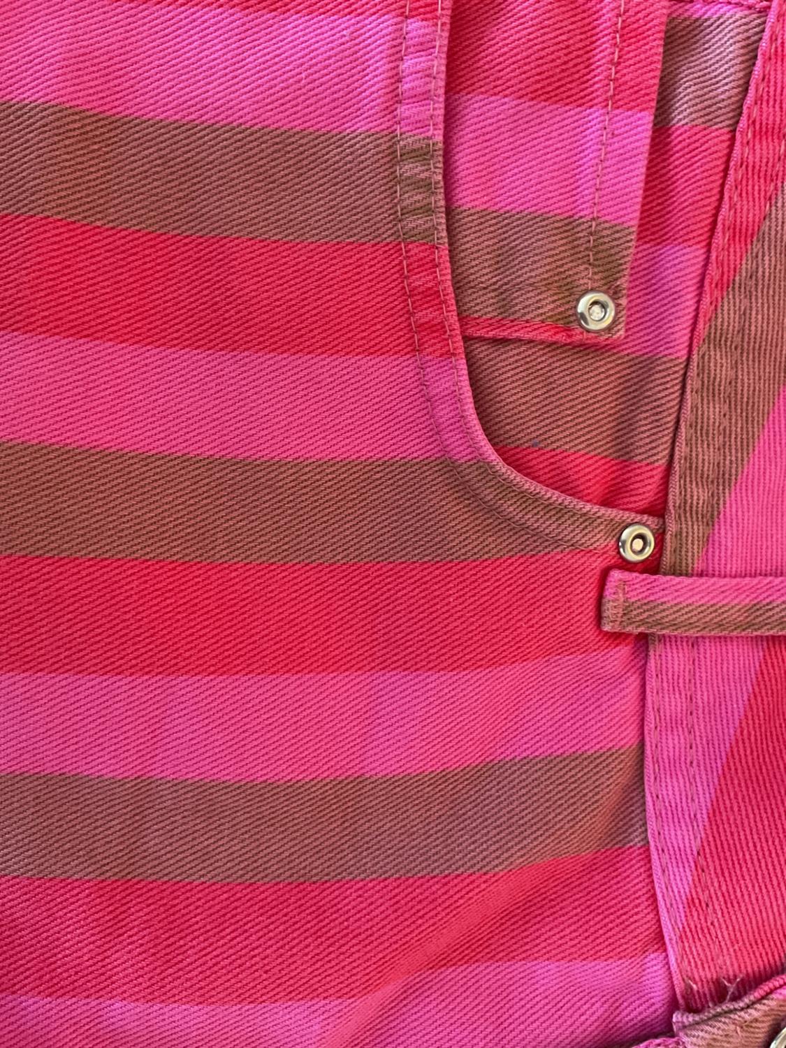 TRF STRIPED MINI DENIM SHORTS - Image 3