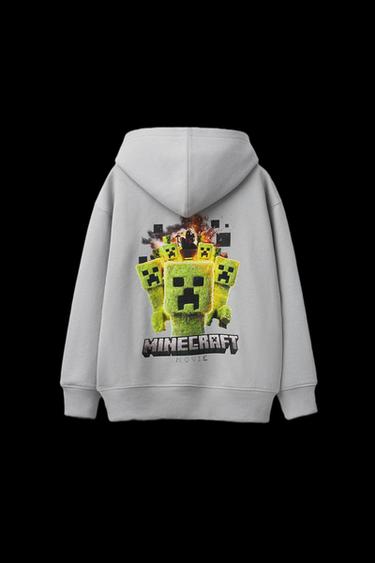 Zara MINECRAFT © MOJANG AB. ™ HOODIE SWEATSHIRT - Pearl gray