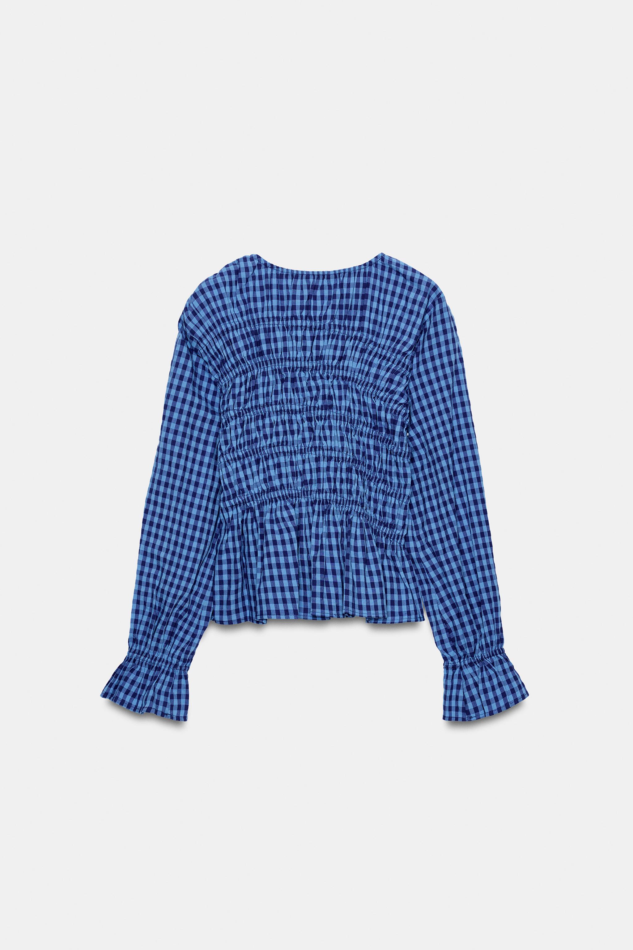 CHEMISE À CARREAUX VICHY AVEC ÉLASTIQUES