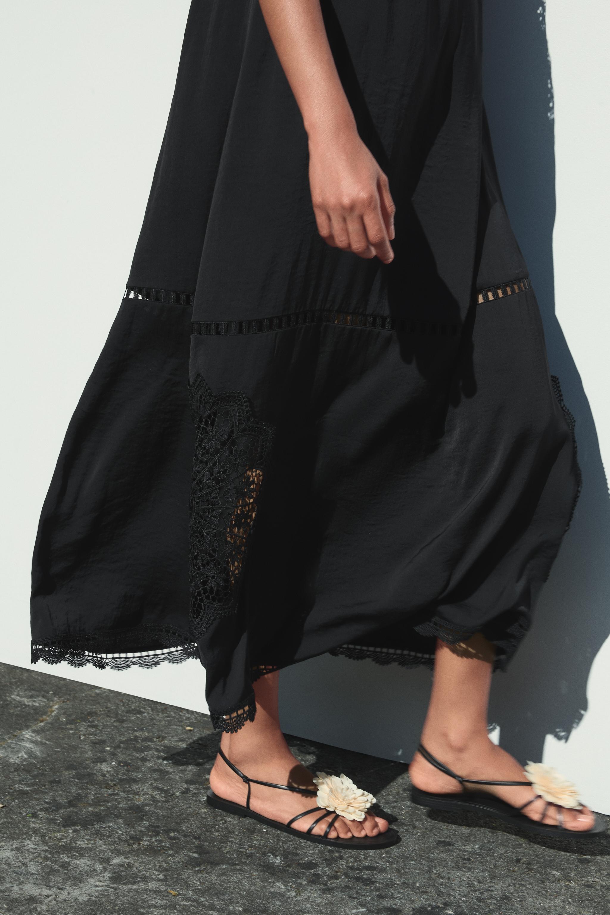 スペイン発送 ZARA フラットフラワーサンダル 上品カジュアル ZARA フラットサンダルお花付き新品未使用｜Yahoo!フリマ（旧