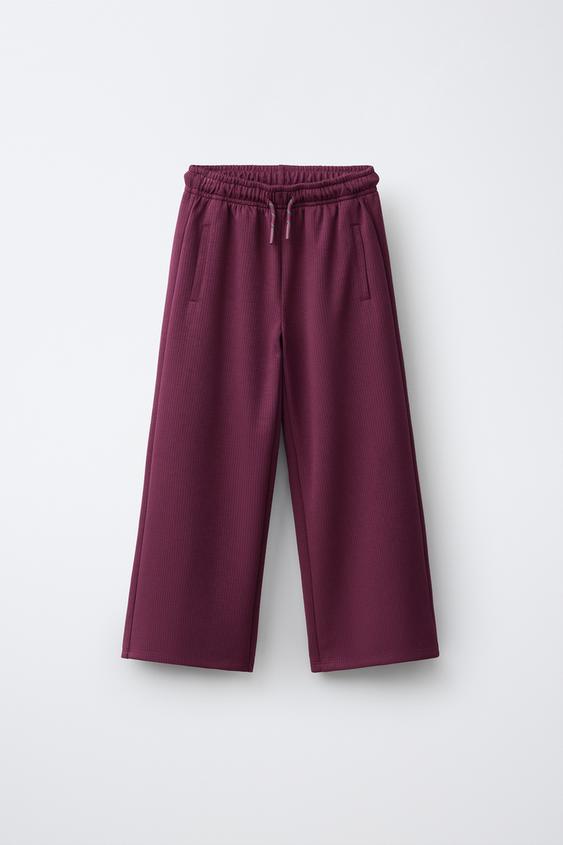 WIDE-LEG GYM TROUSERS - Raspberry by Zara - Image 0