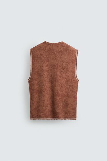 WASHED KNIT TANK TOP - Brick by Zara - Image 6