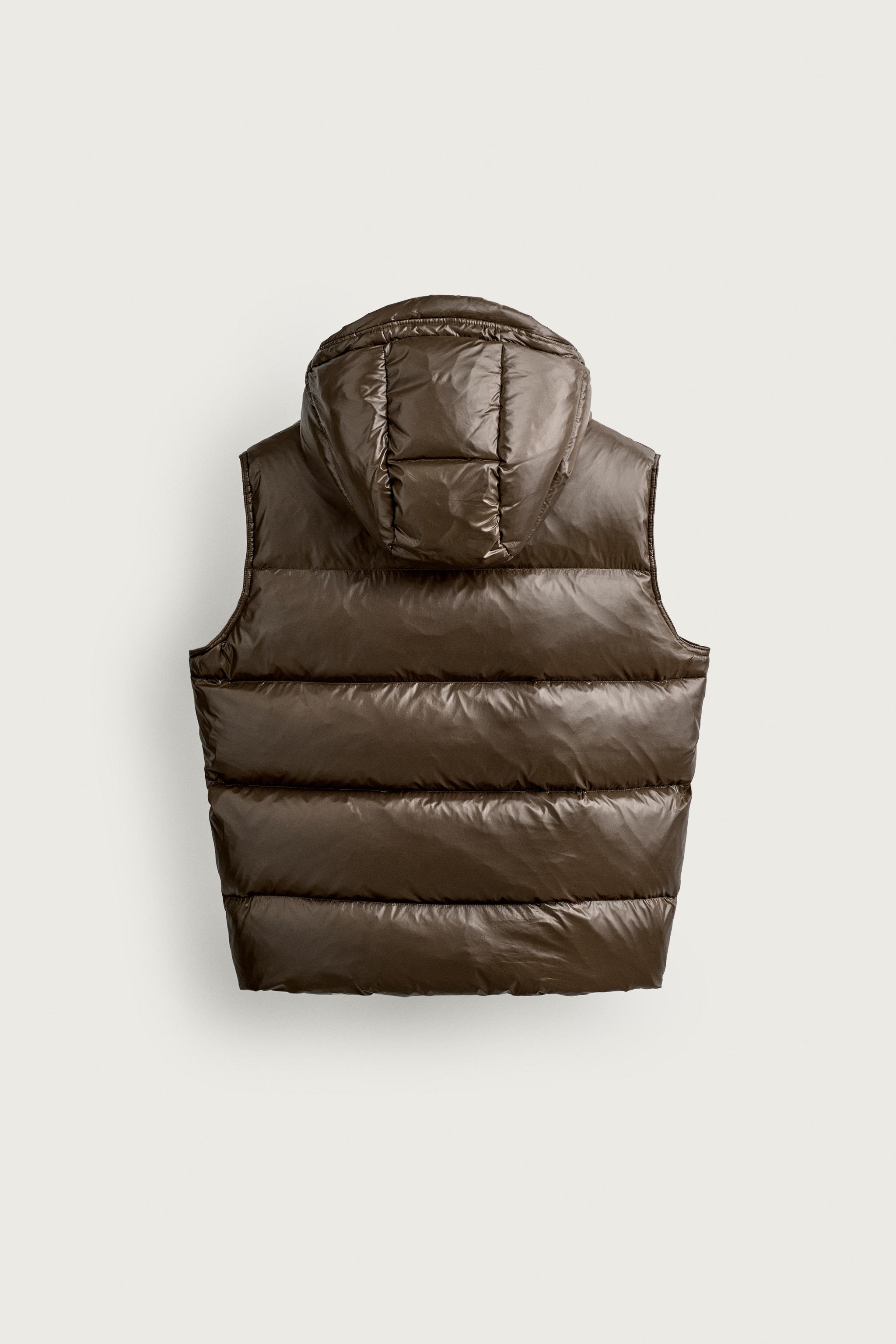 Zara %60 KUŞ TÜYÜ - %40 TÜY KARIŞIMLI SU GEÇİRMEZ YELEK görsel 7