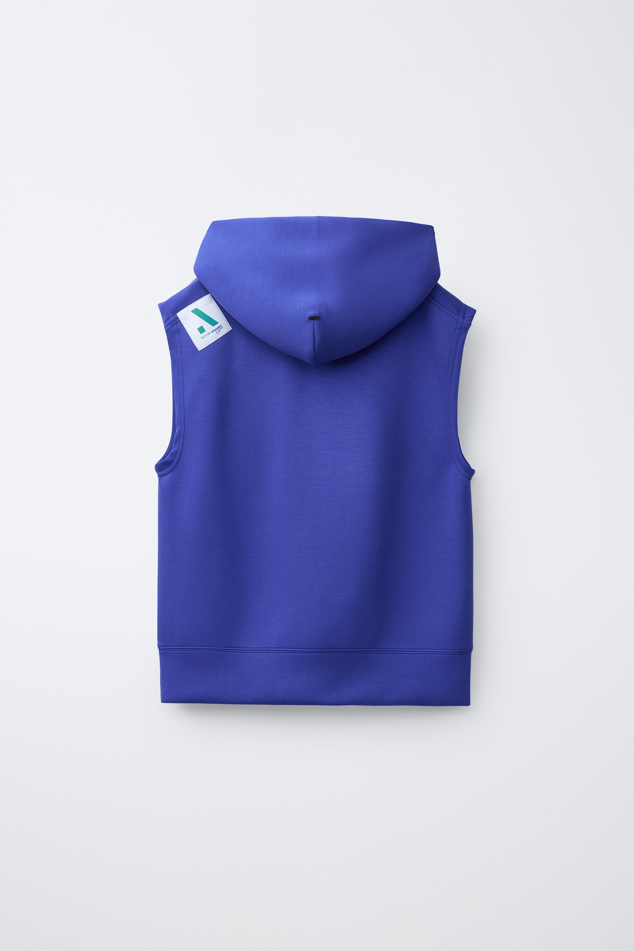 SPORTY LOGO HOODED VEST - Purple | ZARA United States SPORTY LOGO HOODED VEST - Purple | ZARA United States