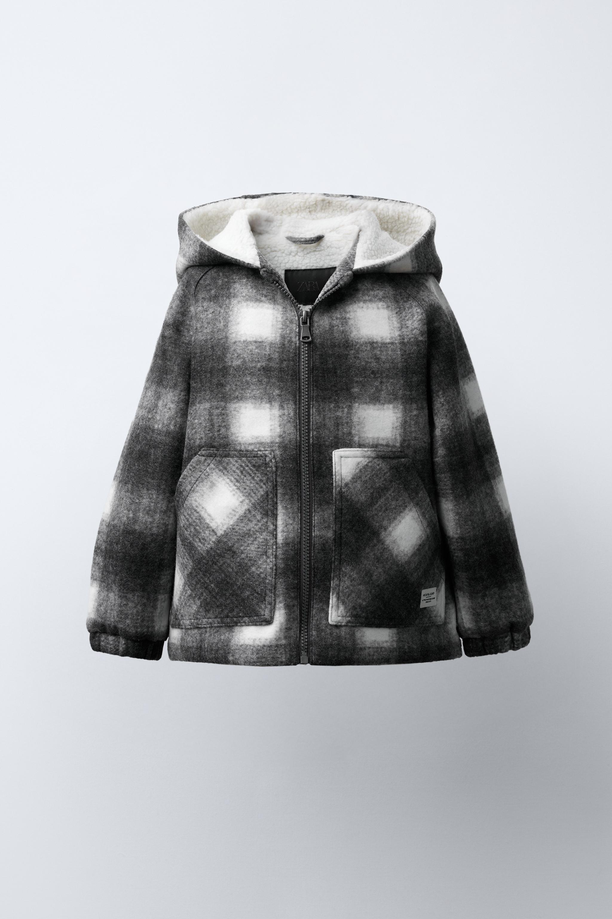 PLAID FLEECE COAT