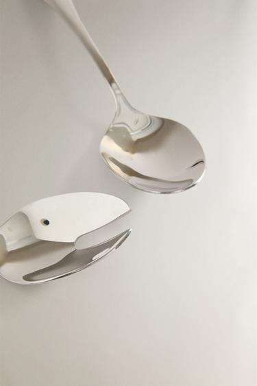 ENSEMBLE COUVERTS SALADE CLASSIQUE (LOT DE 2) - Acier de Zara - Image 3