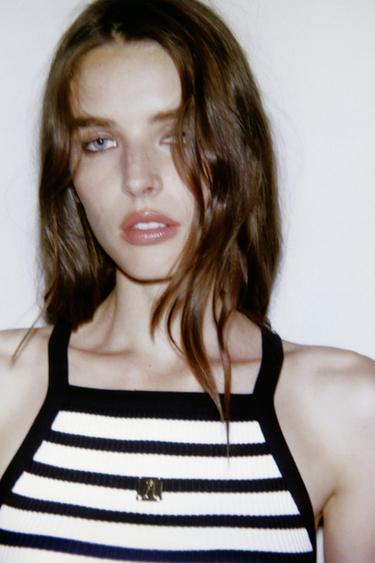ZARA STRIPED BROOCH TOP - striped by Zara - Image 2