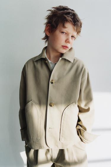 JACKET WITH POCKETS - Khaki by Zara - Image 4