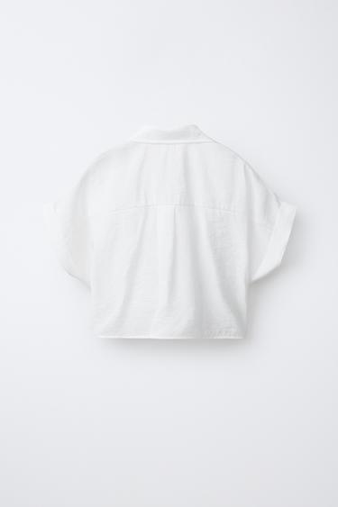 CAMISA FLUIDA NUDO - Blanco de Zara