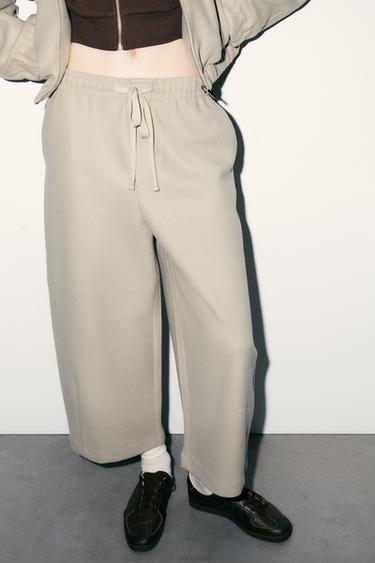 PANTALÓN SOFT - Verde gris de Zara