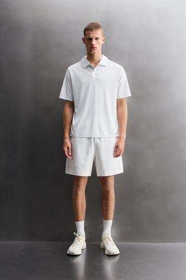 Zara TECHNICAL PIQUÉ TRAINING POLO - White - Image 0