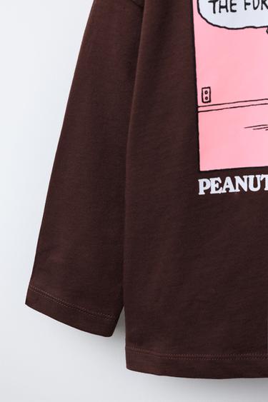 SNOOPY PEANUTS™ PRINT T-SHIRT - Burgundy by Zara - Image 3