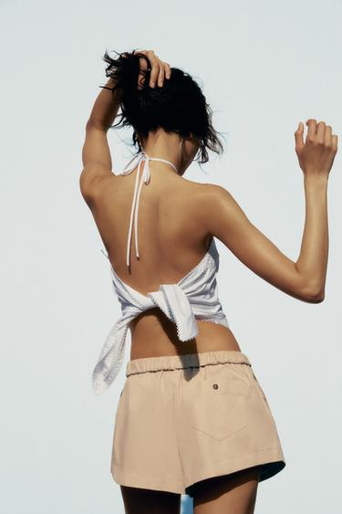 TOP HALTER NUDO - Blanco de Zara