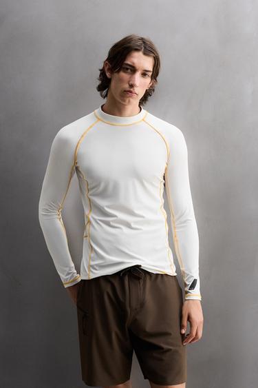 UPF40+ LONG SLEEVE SURF T-SHIRT - White by Zara