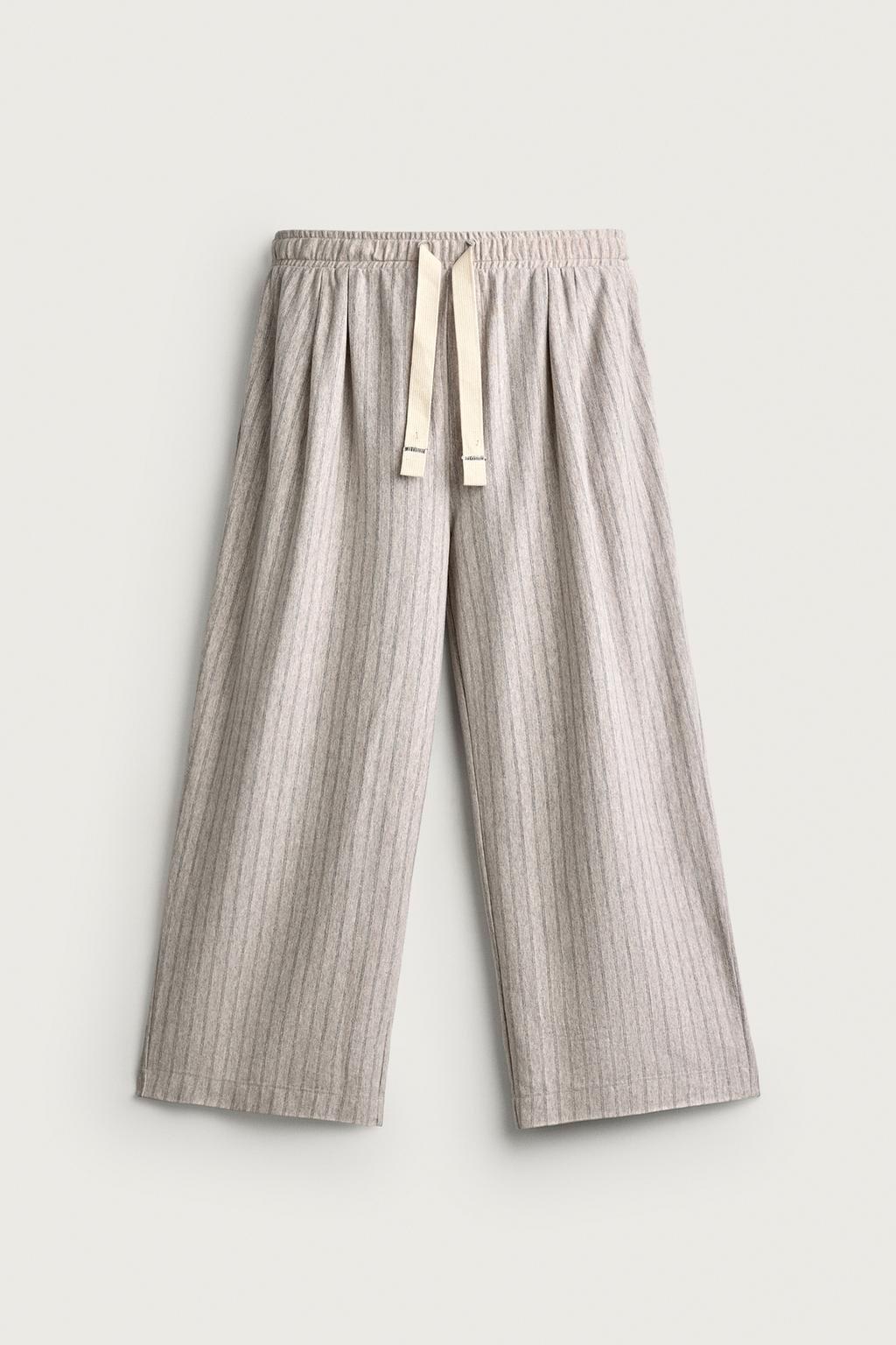 STRIPED RELAXED FIT TROUSERS