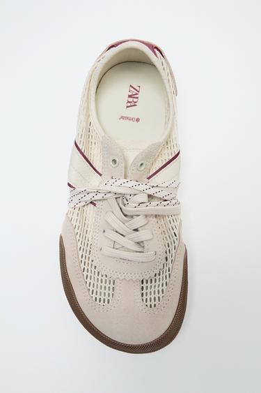 MESH BAREFOOT TRAINERS - Ecru White by Zara