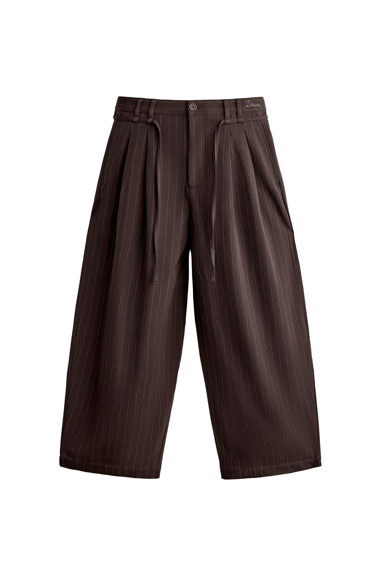 БРЮКИ BALLOON FIT В ПОЛОСКУ С РЕМНЕМ