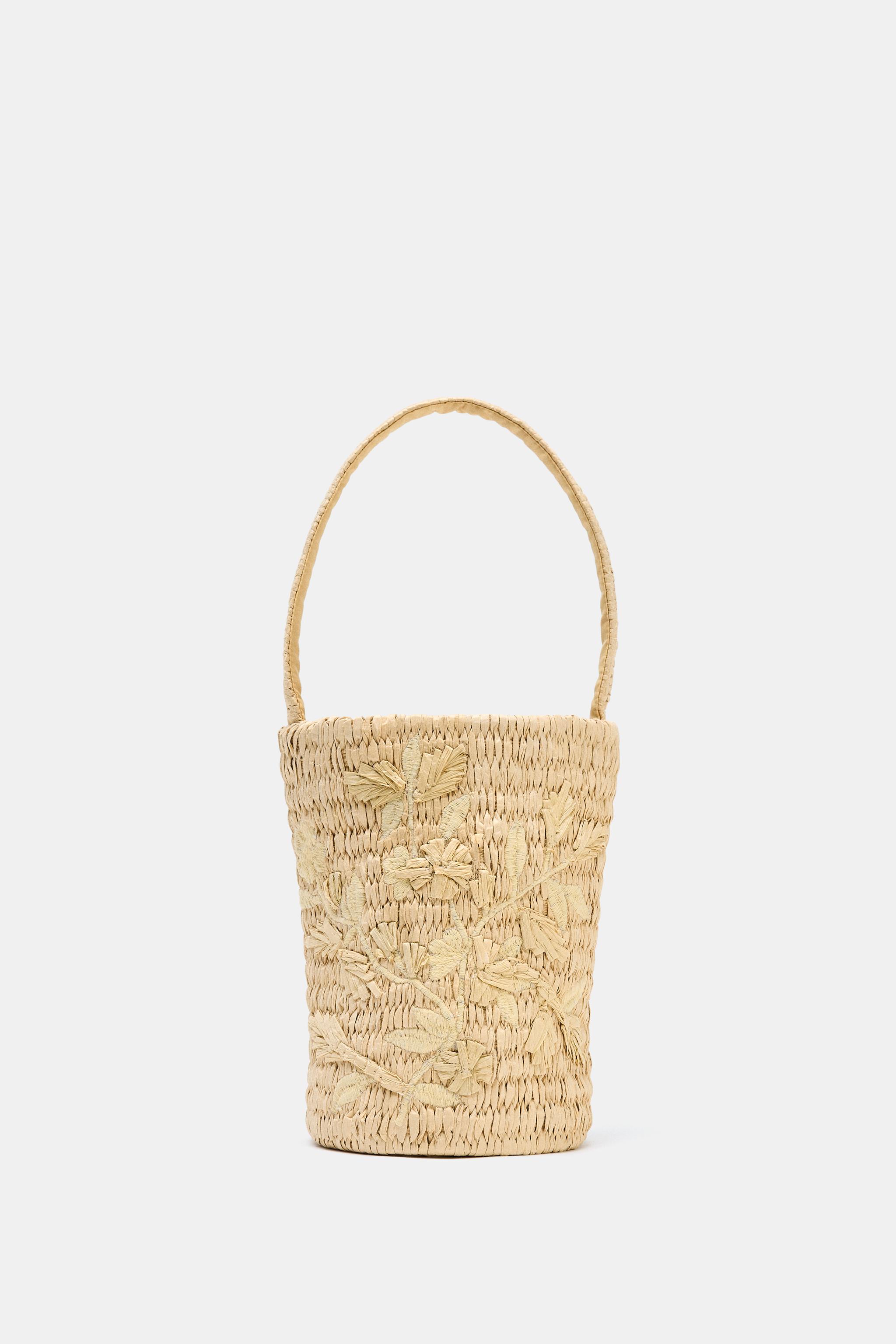 DRAWING WOVEN BASKET - Light beige | ZARA United States