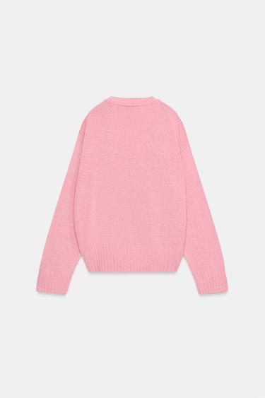 ASYMMETRIC HEM KNIT JUMPER - Pink by Zara - Image 9