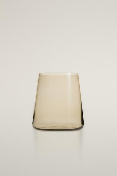 CONICAL CRYSTALLINE TUMBLER - Brown by Zara