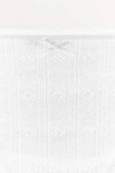 CULOTTE POINTELLE NŒUD SATINÉ - Blanc de Zara - Image 5