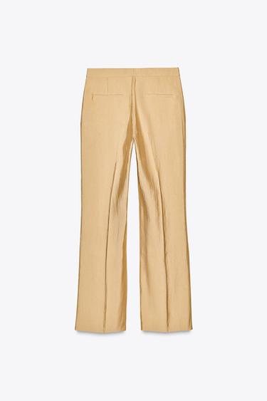 ZW COLLECTION STRAIGHT-FIT TROUSERS - Golden by Zara - Image 5