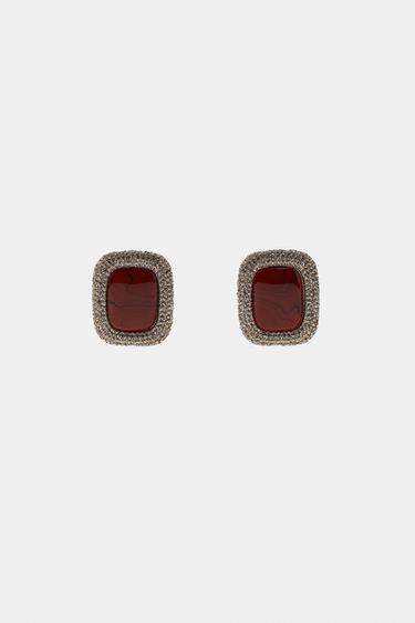 Zara RESIN SHINE EARRINGS - Golden