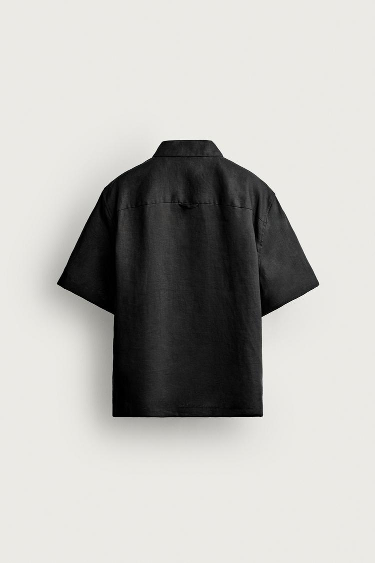 Camisa de lino 100% corte relajado 6